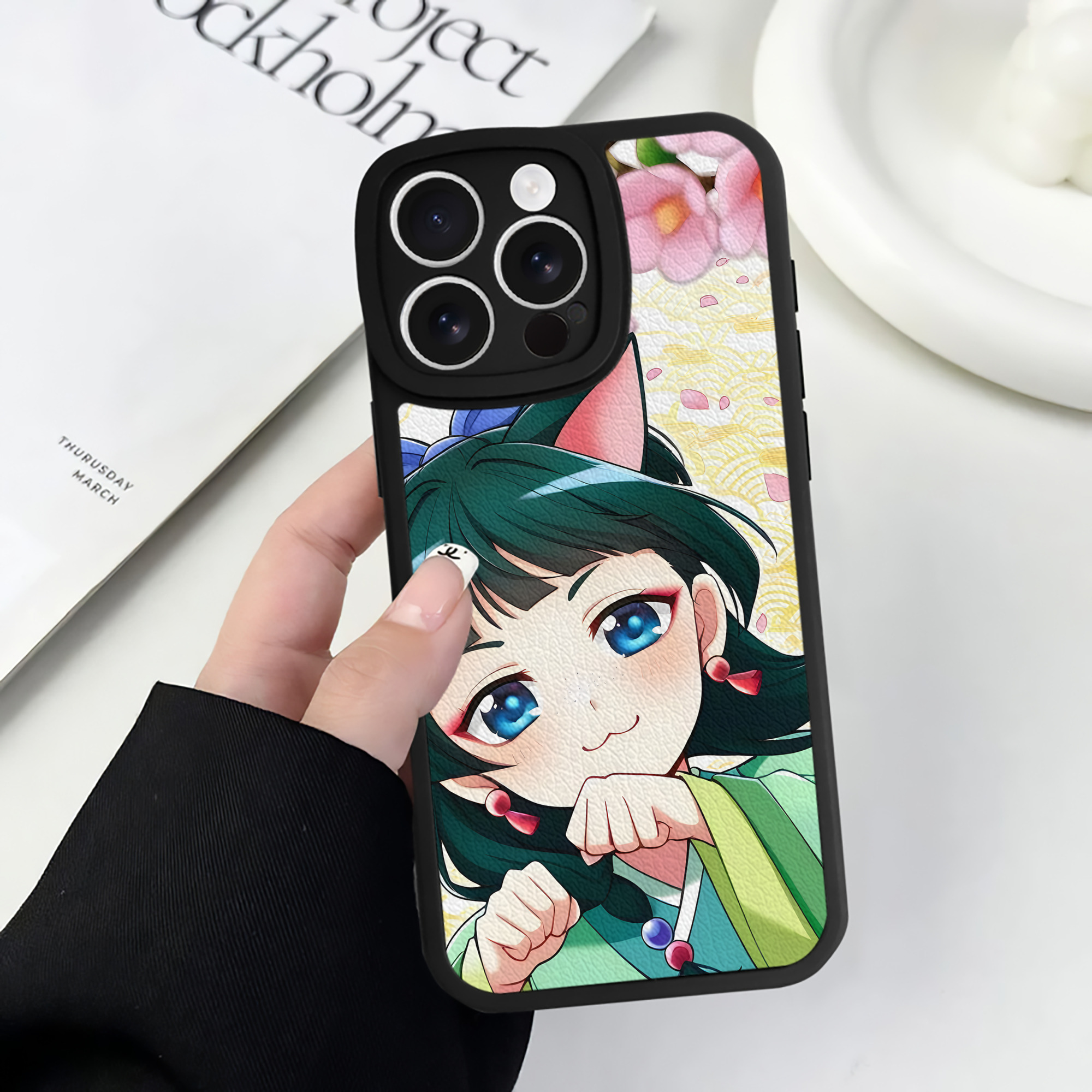 （画像用） 薬屋のひとりごと The Apothecary Diaries 【iPhone 16シリーズ対応】シリコンスマホケース（レザー調） 材質：シリコン